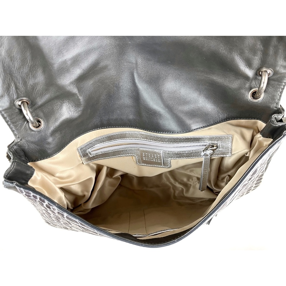 Stuart Weitzman Crocodile Embossed Shouder Bag Ex… - image 3
